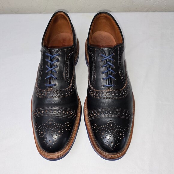 $445 Allen Edmonds 10D Strandmok Black Chromexcel Cap Toe W/ DAINITE Soles 5555 - Picture 6 of 10